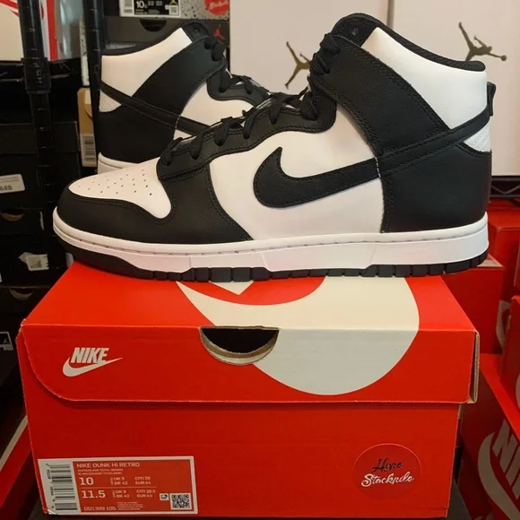 Nike | Shoes | Nike Dunk High Retro Black White Panda Shoes  display picture 1